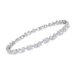 Ross-Simons Rhodium-Plated Bracelet With 10.35 ct. t.w. Czs Size 7 - 1 of 3