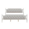GDFStudio Sandy Traditional Solid Wood Platform Bed with Tufted Upholstered Headboard - 4 of 4