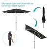 Sonkuki 6×9FT LED Rectangular Patio Umbrella w/Solar Lights, Push Button Tilt and Crank Handle - 4 of 4