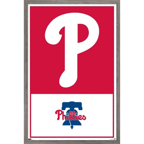 MLB Philadelphia Phillies - Drip Helmet 22 Wall Poster, 22.375 x 34  Framed 