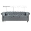 NicBex 84.65" Chesterfield Sofa with Rolled Arm, Modern PU Leather 3 Seater Sofa Couch, Upholstered Vintage Couch for Living Room - 3 of 4