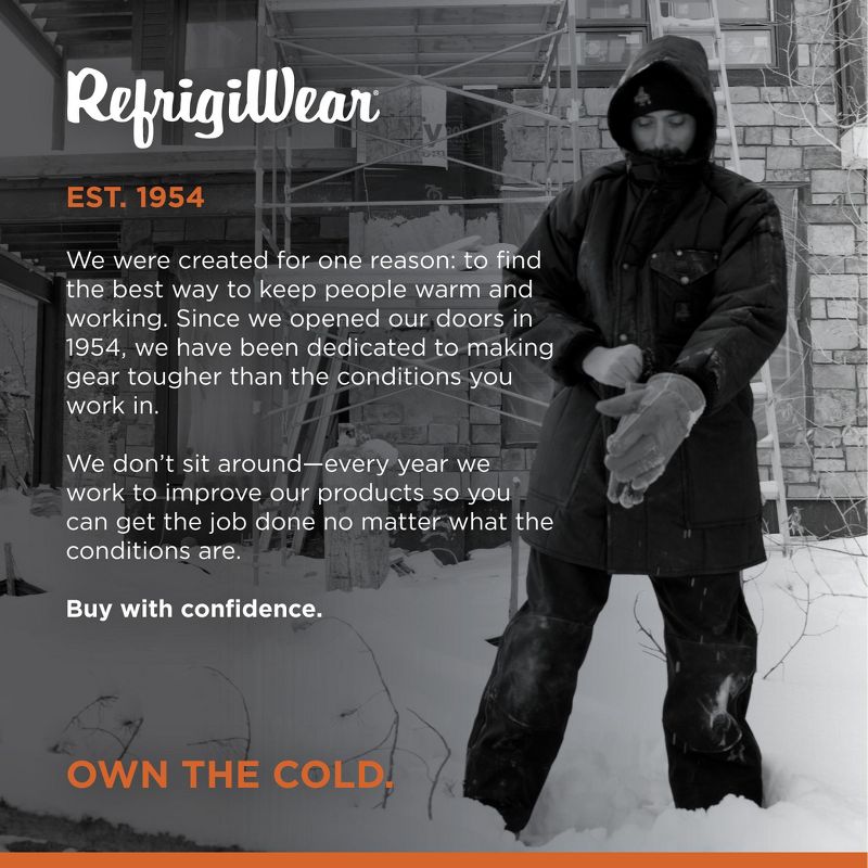 RefrigiWear Men's Iron-Tuff Ice Parka with Hood Water-Resistant Insulated Coat, 6 of 9