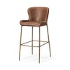 Maven Lane Naomi High Back Vegan Leather Bar Height Bar Stool - 2 of 4