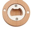 Unique Bargains Bottle Opener Magnetic Bottle Opener Beech Wood Handle Magnet Wood Light Brown 2.36"x3.35"x0.47" 1 Pcs - 4 of 4