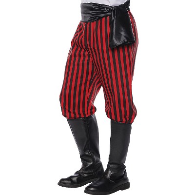 Underwraps Costumes Mens Striped Pirate Pants Costume - One Size Fits Most  - Red