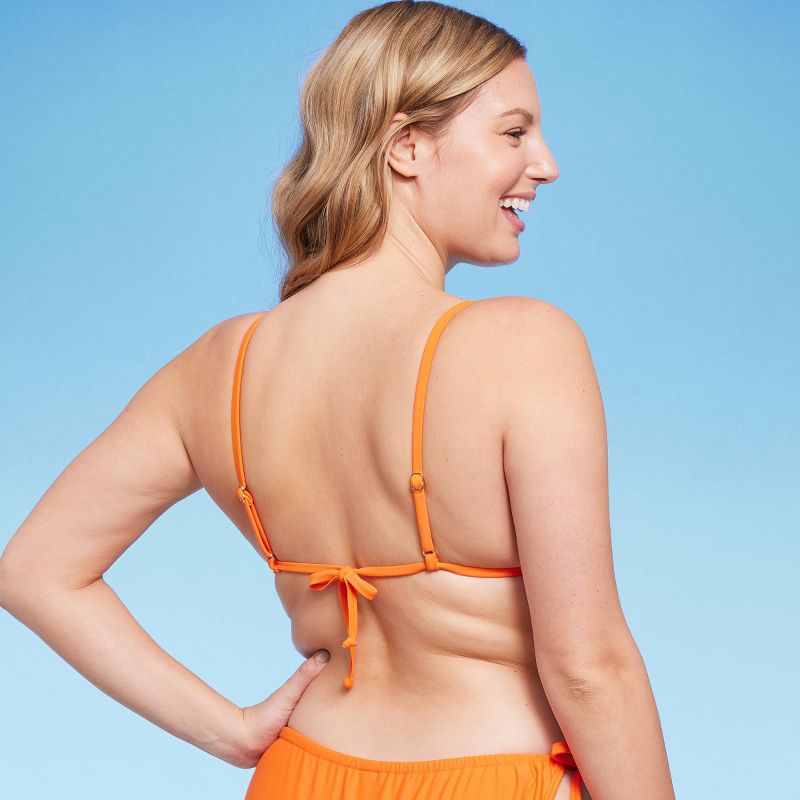Women's Tunneled Side Detail Bralette Bikini Top - Wild Fable™ Orange, 6 of 17