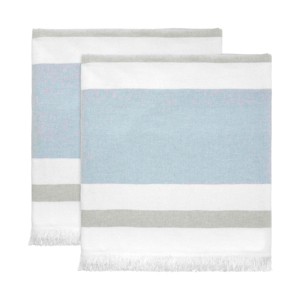 Izod Clubhouse Stripe Blue 2-Pack Bath Towel Set - 1 of 4