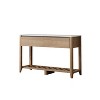 47" Farmhouse Console Table with 2 Drawers and Shelf, Hallway Table for Entryway, Hallway, Living Room - Maison Boucle - 2 of 4