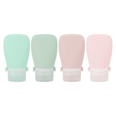 Unique Bargains Squeezable Silicone Pump Bottle for Travel Outdoors 60ml 4 Pcs