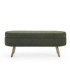 ACEPANO 43.5 in. W Oval Storage Ottoman with Rubberwood Legs-Green - 4 of 4
