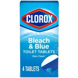 Clorox Ultra Clean Toilet Tablets Bleach & Blue, Rain Clean Scent - 2.47oz/4ct