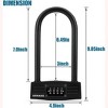 Bike Combination U Lock, Heavy Duty Bike Combination U Lock Paddle Lock for Bicycle Electric - 3 of 4