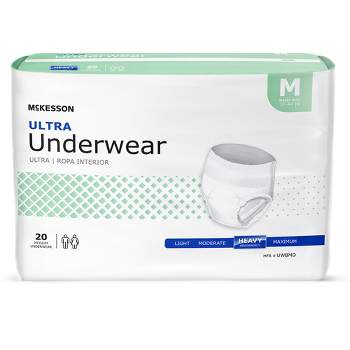McKesson Ultra Disposable Underwear Pull On with Tear Away Seams Medium, UWBMD, Heavy