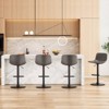 FURNIinspire Dining Chair, Adjustable Bar Stools Set of 2, Morden Bar Stool for Kitchen Island, Gray, 17.3"*14.2"*42.1" - 3 of 4