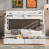 Twin over Full Wood Bunk Bed Frame with Drawers/ Twin Size Trundle Bed 4W -ModernLuxe - 3 of 4