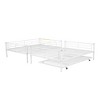 NicBex Full over Full Bunk Bed Convertible Metal Frame Triple Bed Frame with Scroll Wheels, Guardrails and Ladder, No Box Spring Required - 4 of 4