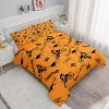 Dirt Bike Comforter Set Twin Size – 3Pcs Motocross Motorcycle Bedding with Orange Extreme Sport Design, Quilt Set for Boys Girls Men Women - 3 of 4