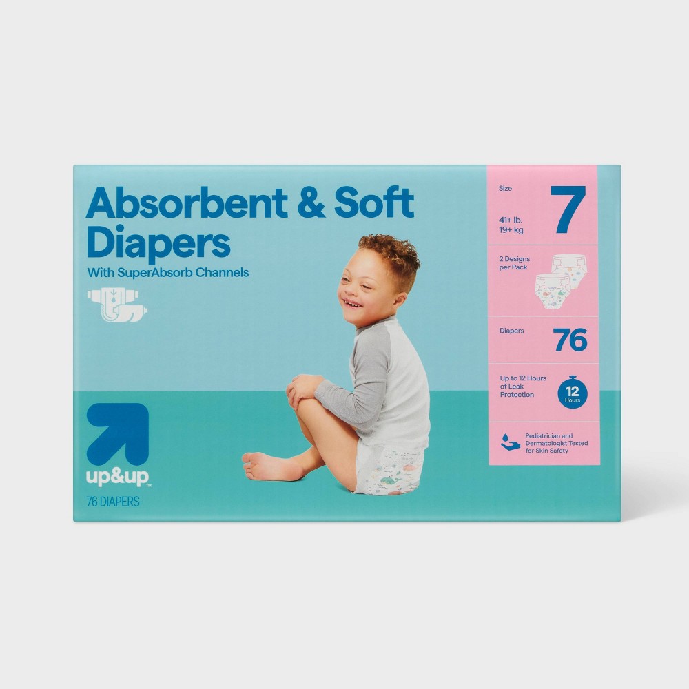 Photos - Nappies Disposable Diapers - Size 7 - 76ct - up&up™