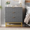 Whizmax Modern Dresser w/ Metal Legs & Wide Drawers - Large Storage Chest for Bedroom, Living Room - 3 of 4