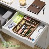 LunaLulinlk Acacia Wood Drawer Organizer Kitchen Silverware Organizer Utensil Caddy,6 Slots - 3 of 4