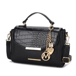 MKF Collection Sylvie Croco Embossed Vegan Leather Women’s Satchel Shoulder Bag by Mia K - 1 of 4