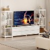 TV Stand for 75 Inch TV with 6 Fabric Drawers, Industrial Entertainment Center with 2 Shelves, Media Console for Living Room - 2 of 4
