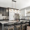 LNC Erharting 8-Lights 39" Modern Linear Kitchen Island Pendant  Lights, Polisehd Gold and Matte BLack with Clear Glass Jar - 4 of 4