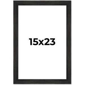 PosterPalooza | 15x23 Wide Barnwood Picture Frame, UV Acrylic, 6 Finishes - Grey, Brown, White, and Black - 1 of 4