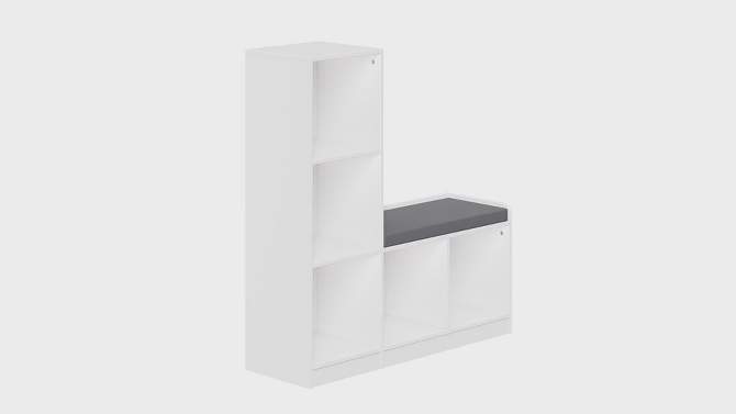 Kids&#39; 5 Cubby Storage Bench White - RiverRidge Home, 2 of 10, play video