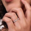 GILDED 1/10 CTTW Lab Grown Diamond Bypass Stackable Band Ring in Sterling Silver or 14KT Gold Plating Over Sterling Silver, Size 7 - 4 of 4