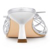 BLISSFUL STEP Women's Square Toe Strappy Kitten Heel Slide Sandals - 3 of 4