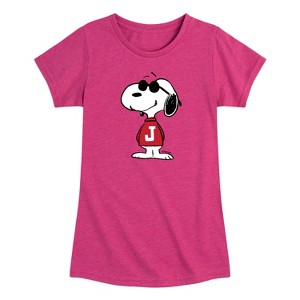 Girls' - Peanuts - Joe Cool Pose Short Sleeve Graphic T-Shirt - 1 of 3