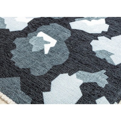 Elizabeth Sutton Modern Gray Floral 8' x 10' Synthetic Area Rug