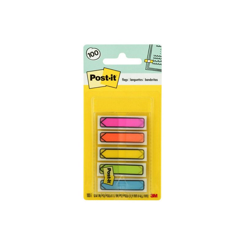 Post-it 100ct .47&#34; Arrow Flags with On-the-Go Dispenser - Assorted Bright Colors, 1 of 18