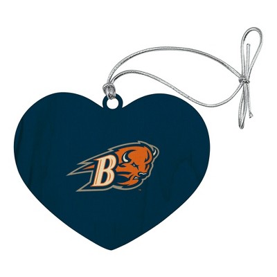 Bucknell Primary Logo Heart Love Wood Christmas Tree Holiday Ornament