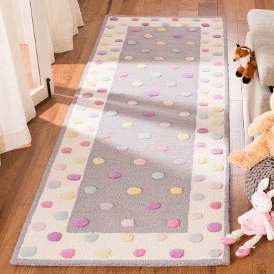 Gray and Multicolor Hand-Tufted Wool Kids Area Rug