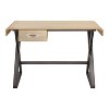 PAGED Home Office Desk 47.5" L Simple Modern Writing Desk with 3 Sockets and Wooden Desktop for Study - 2 of 4