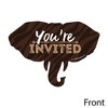 Big Dot of Happiness Wild Safari - Shaped Fill-in Invites - African Jungle Birthday Party or Baby Shower Invitation Cards with Envelopes - Set of 12 - 2 of 4