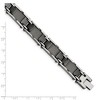 Black Bow Jewelry Mens 13mm Stainless Steel Black Ceramic & Mesh Link Bracelet, 8.25 In - 4 of 4