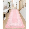 Scalloped Edge Area Rugs Modern Washable Bordered Geometric Soft Rug for Living Room Bedroom - 3 of 4