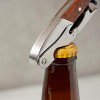 Twine Wood Handle Double HInged Corkscrew, Stainless Steel Wine Key with Foil Cutter - 2 of 4