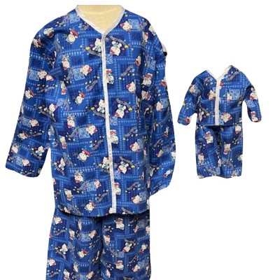 Doll Clothes Superstore Handmade Kitty Print Pajama Set – Girl Size 10 & Matching 18-Inch Doll Pajamas
