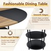 5 Piece Dining Set Splicing Round Dining Table Set Kitchen Table Set with 4 Dining Chairs&Double-layer Storage Table-ModernLuxe - 4 of 4