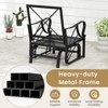 Tangkula 2PCS Patio Glider Chair Single Outdoor Rocking Chair w/ Seat & Back Cushions - 4 of 4