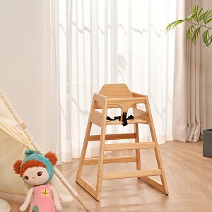 JANSNO Portable Wooden High Chair for Babies - 1 of 4