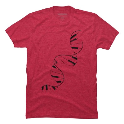 Men's Design By Humans DNA Piano By Tobiasfonseca T-Shirt