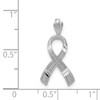 Black Bow Jewelry 14k Yellow, White or Rose Gold Awareness Ribbon Pendant, 12mm - 4 of 4