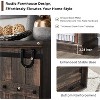 SinCiDo Farmhouse TV Stand for Up to 85" TVs, Rustic Entertainment Center w/Sliding Barn Door, Media Console w/Storage Cabinet - 4 of 4
