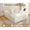 Gericco Oversized Chaise Lounge Chair 52.4" Wide, Cloud Couch with 3 Pillows - Corduroy Upholstered Deep Seat Sofa, No Assembly Required - 2 of 4
