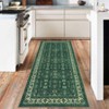 Floral Rug Washable Area Rugs, Non Slip Vintage Boho Stain Resistant Low Pile Carpets for Living Room Dining Room Bedroom Office Hallways Entryway - 4 of 4